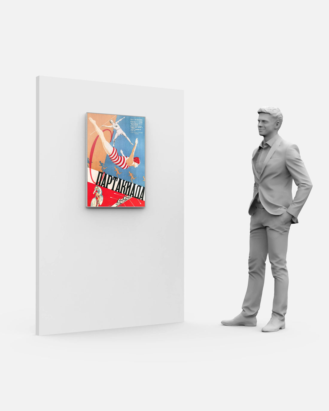 Frameless LED Display Lightbox showcasing restored circus poster artwork