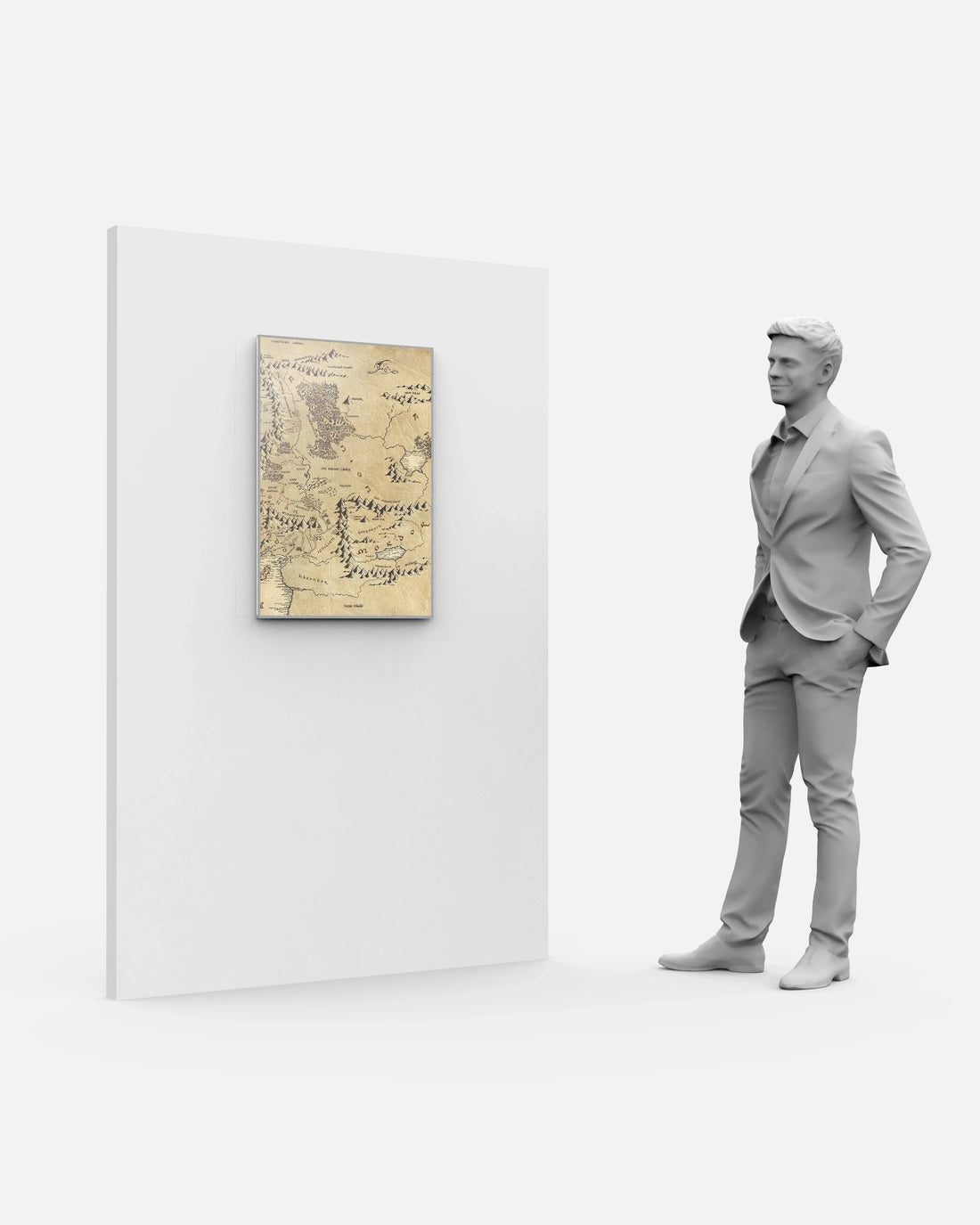 LED Display Lightbox illuminating vintage map in museum exhibition setting