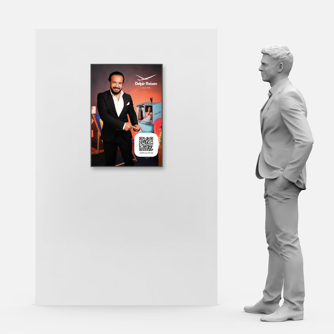 XL A1 LED Display Lightbox for Delpir Reisen (QR Campaign)