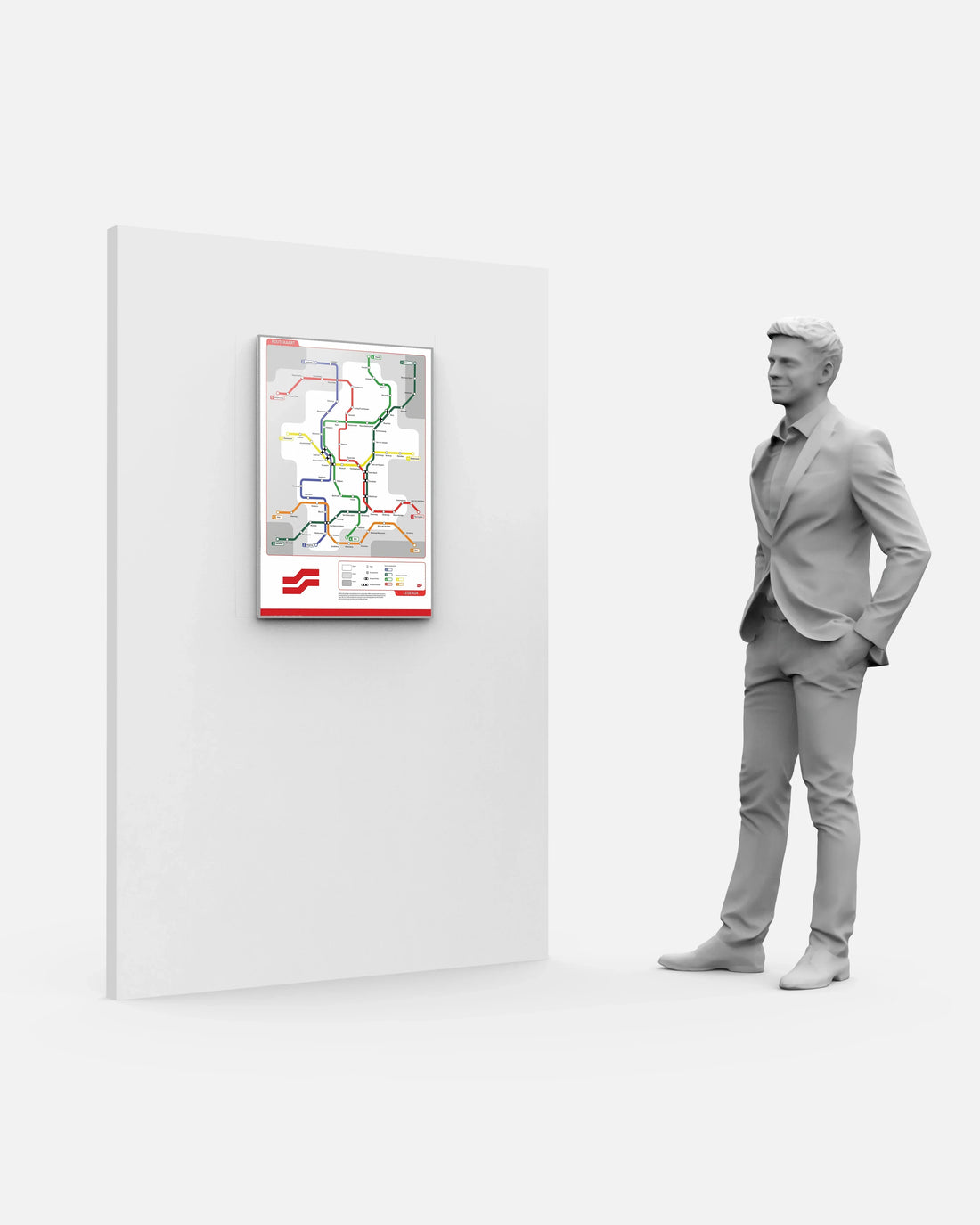 LED Display Lightbox showcasing illuminated metro transit map for public navigation