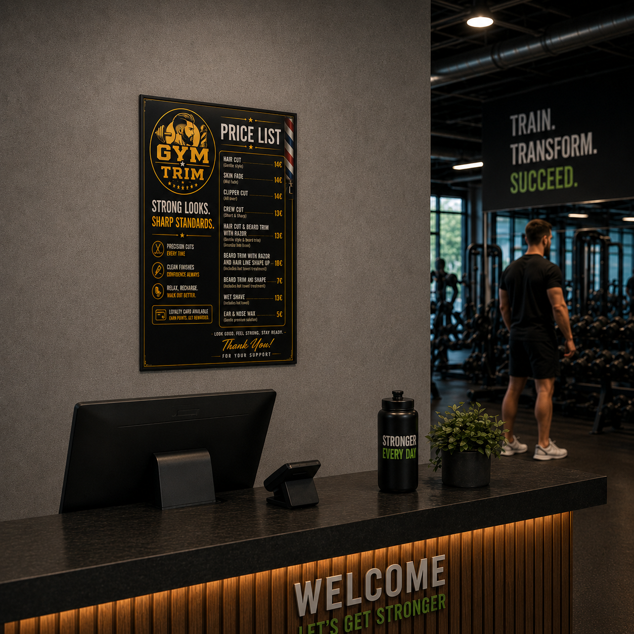 Custom Price List Signs for Barbershops | Villamartin, Alicante