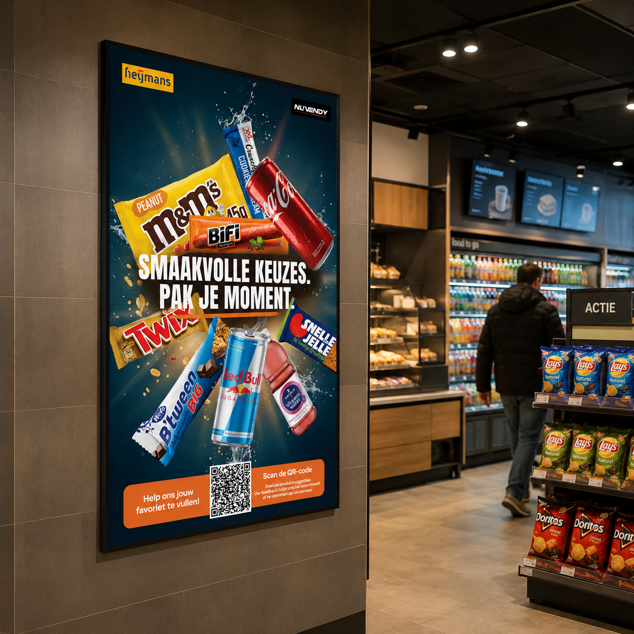 Illuminated Promotional Lightbox Display for Retail Campaign | Netherlands