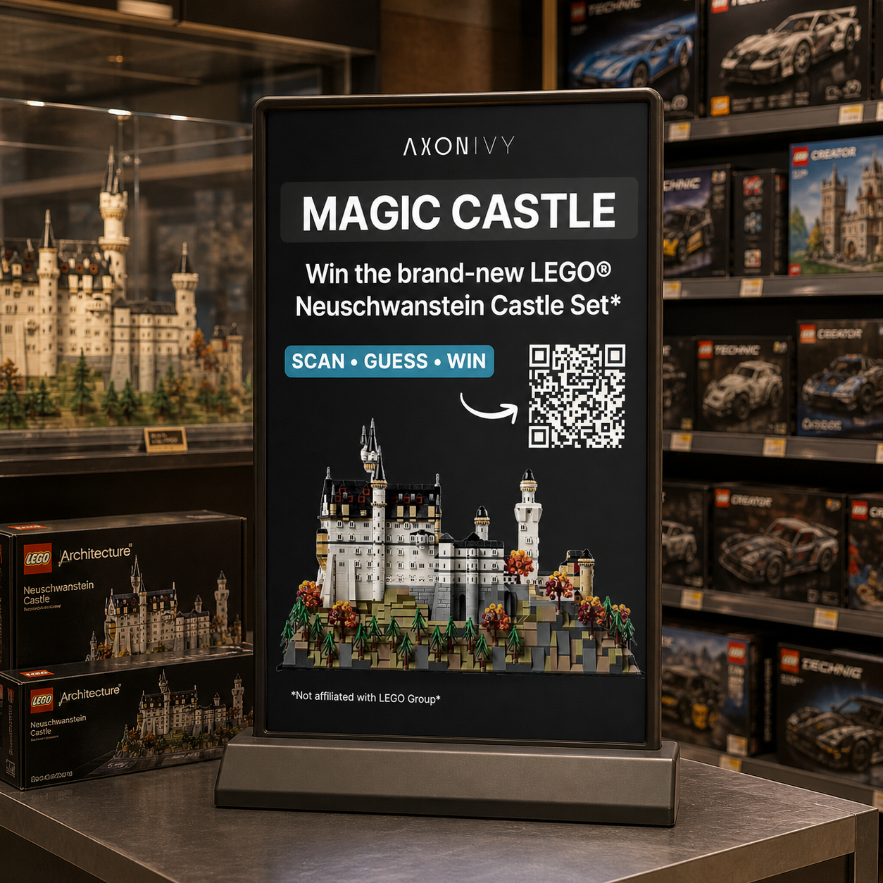 Event Activation Display – LED Lightbox Stand for QR Campaign | München, Germany