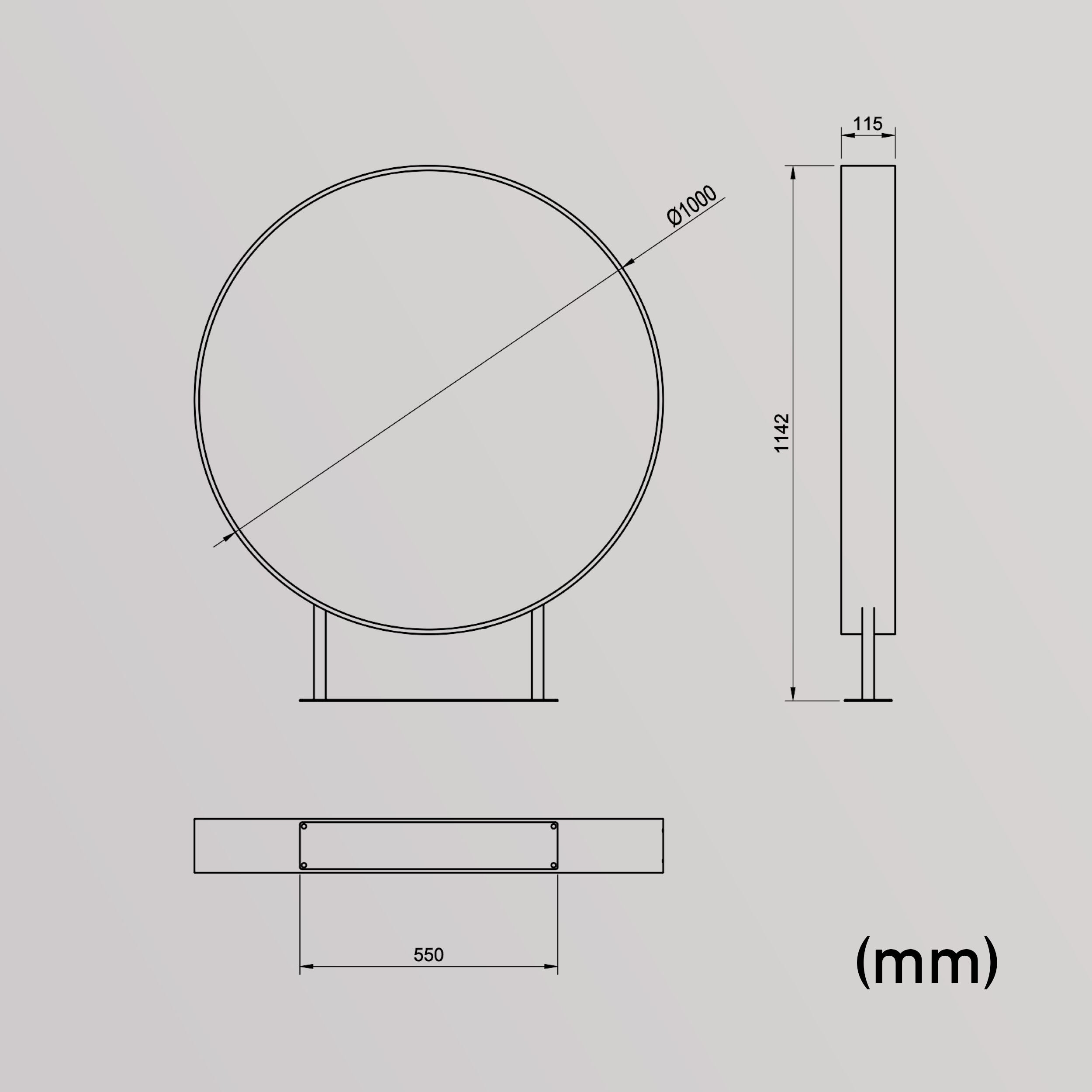 Round LED Lightbox Sign