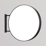 Rótulo luminoso LED redondo para exterior / Aluminio y acrílico / Ø100 cm / Negro / Gráfico incluido