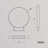 Rótulo luminoso LED redondo para exterior / Aluminio y acrílico / Ø100 cm / Blanco / Gráfico incluido