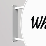 Rótulo luminoso LED redondo para exterior / Aluminio y acrílico / Ø100 cm / Blanco / Gráfico incluido