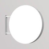 Rótulo luminoso LED redondo para exterior / Aluminio y acrílico / Ø100 cm / Blanco / Gráfico incluido