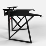 180 Workstation Desk | Carbon Fibre Finish, LED Lighting | B2B Pricing Gaming Desk - Wheeler Display