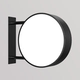 Rótulo luminoso LED redondo para exterior / Aluminio y acrílico / Ø40 cm / Negro / Gráfico incluido