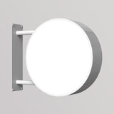 Rótulo luminoso LED redondo para exterior / Aluminio y acrílico / Ø40 cm / Blanco / Gráfico incluido