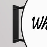 Rótulo luminoso LED redondo para exterior / Aluminio y acrílico / Ø40 cm / Negro / Gráfico incluido