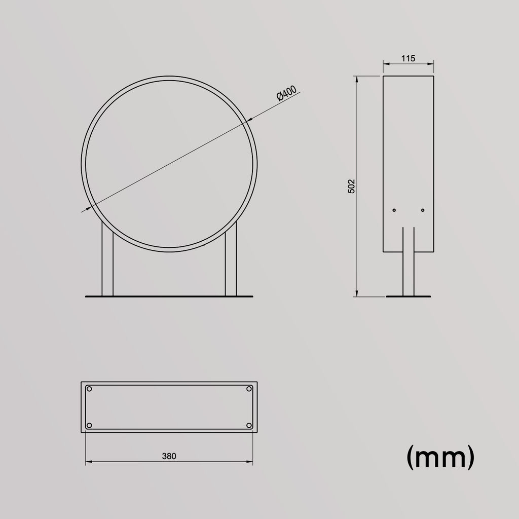 Runder LED-Außenschild-Leuchtkasten