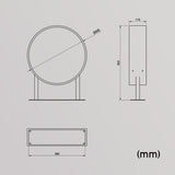 Rótulo luminoso LED redondo para exterior / Aluminio y acrílico / Ø40 cm / Blanco / Gráfico incluido