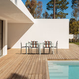 Ondara Outdoor Dining Table (Alba White, 85cm) – Modern Boho Patio Table Table - Marcel Olsen