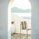 Ondara Outdoor Chair (Citrus Orange, Yellow & White) – Modern Boho Patio Chair Chair - Marcel Olsen