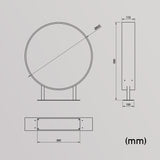 Rótulo luminoso LED redondo para exterior / Aluminio y acrílico / Ø60 cm / Blanco / Gráfico incluido