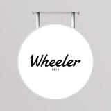 Rótulo luminoso LED redondo para exterior / Aluminio y acrílico / Ø60 cm / Blanco / Gráfico incluido