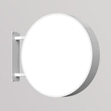 Rótulo luminoso LED redondo para exterior / Aluminio y acrílico / Ø60 cm / Blanco / Gráfico incluido