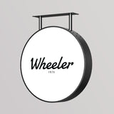 LED ronde lichtbak voor buiten / Acryl + aluminium / Ø60 cm / Zwart / Inclusief print