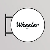 LED ronde lichtbak voor buiten / Acryl + aluminium / Ø60 cm / Zwart / Inclusief print