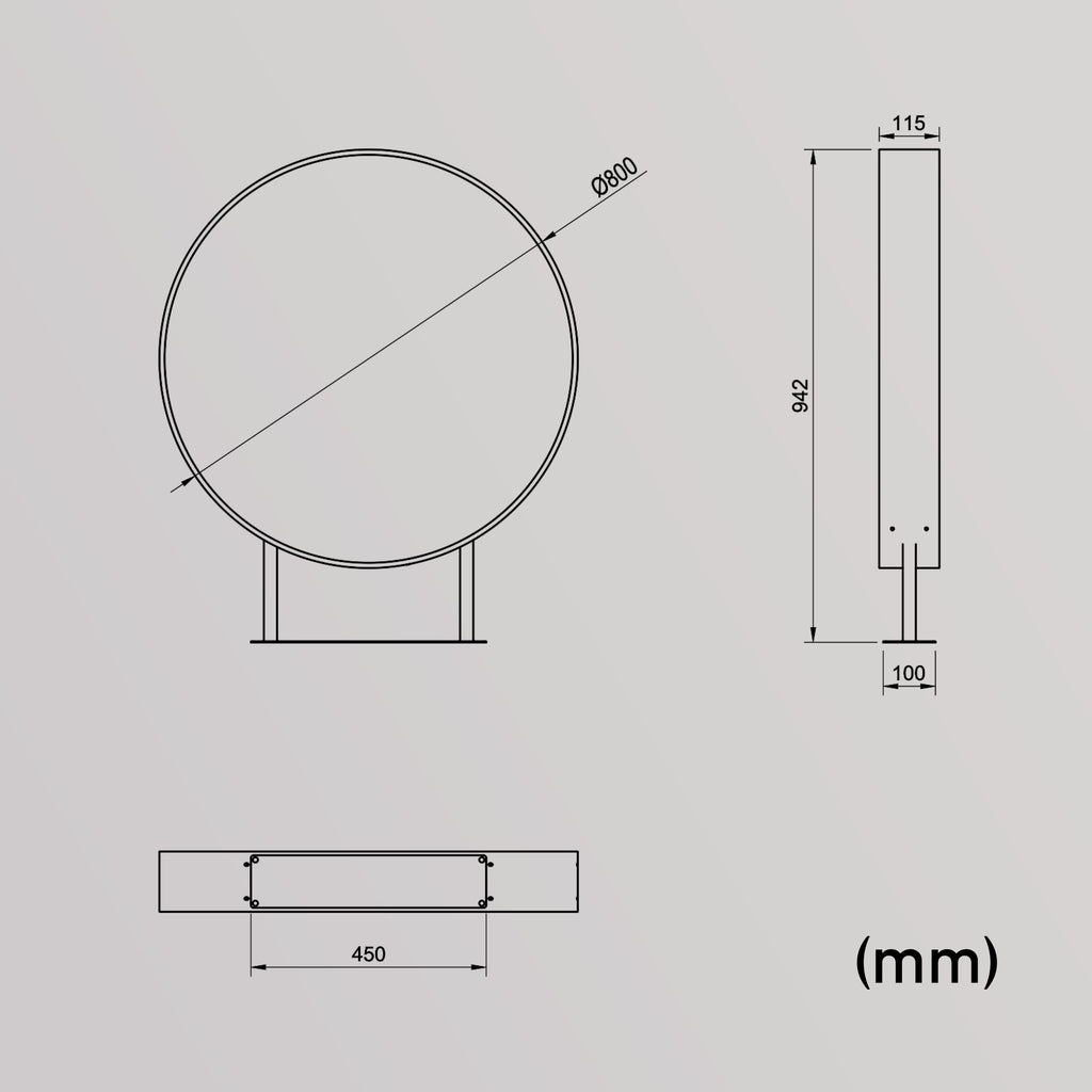 Runder LED-Außenschild-Leuchtkasten