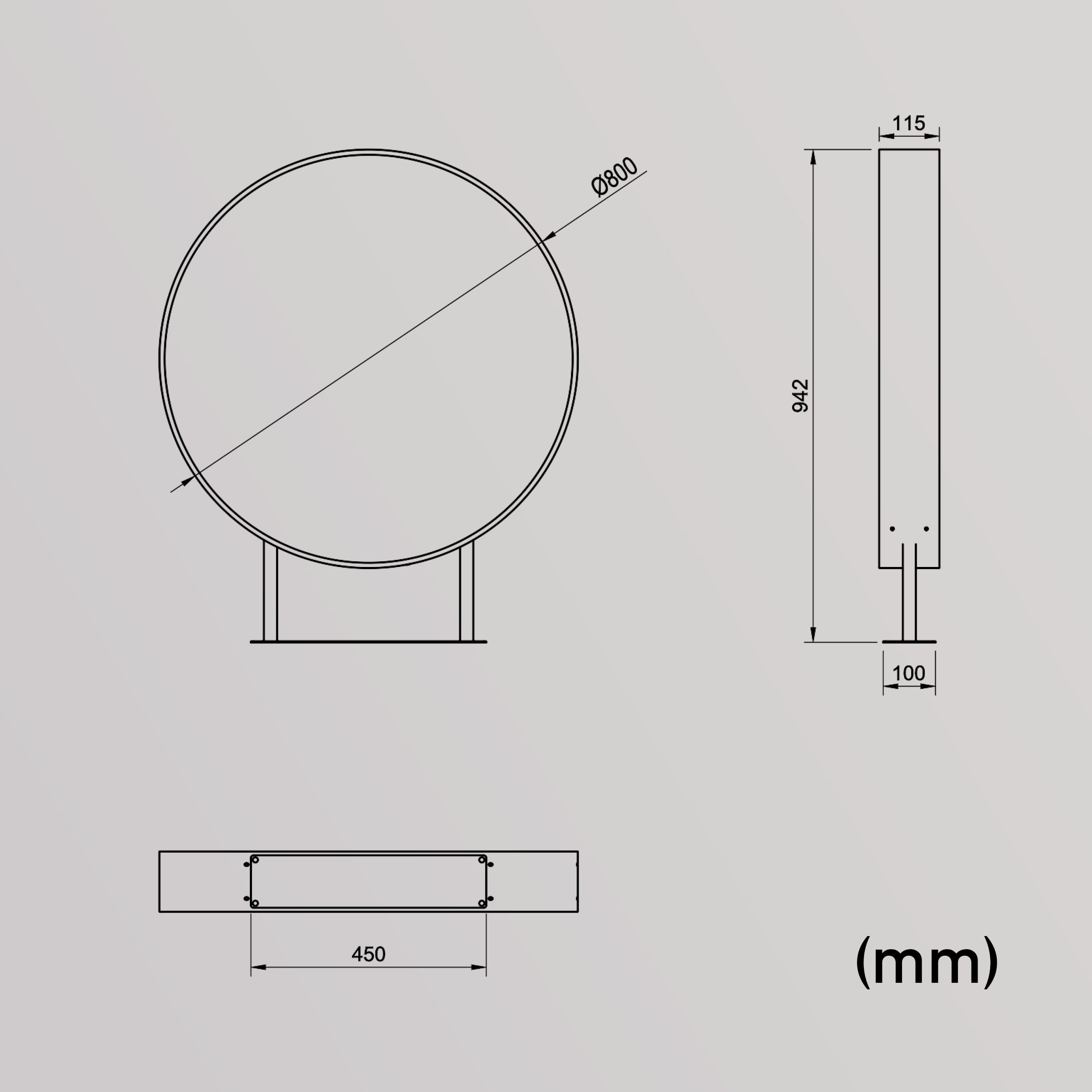 Runder LED-Außenschild-Leuchtkasten