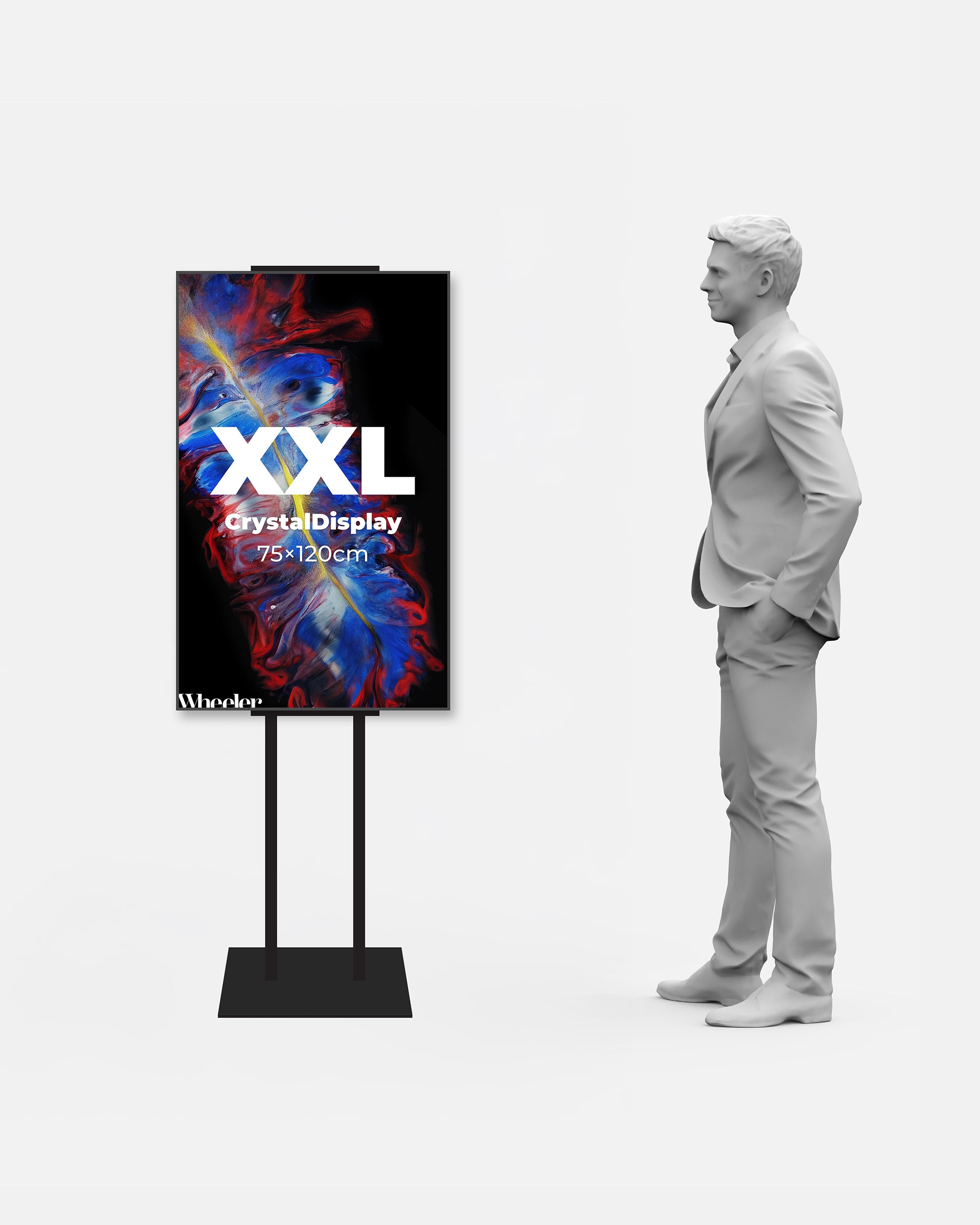 Adjustable Stand for CrystalDisplay Screens - Wheeler Display