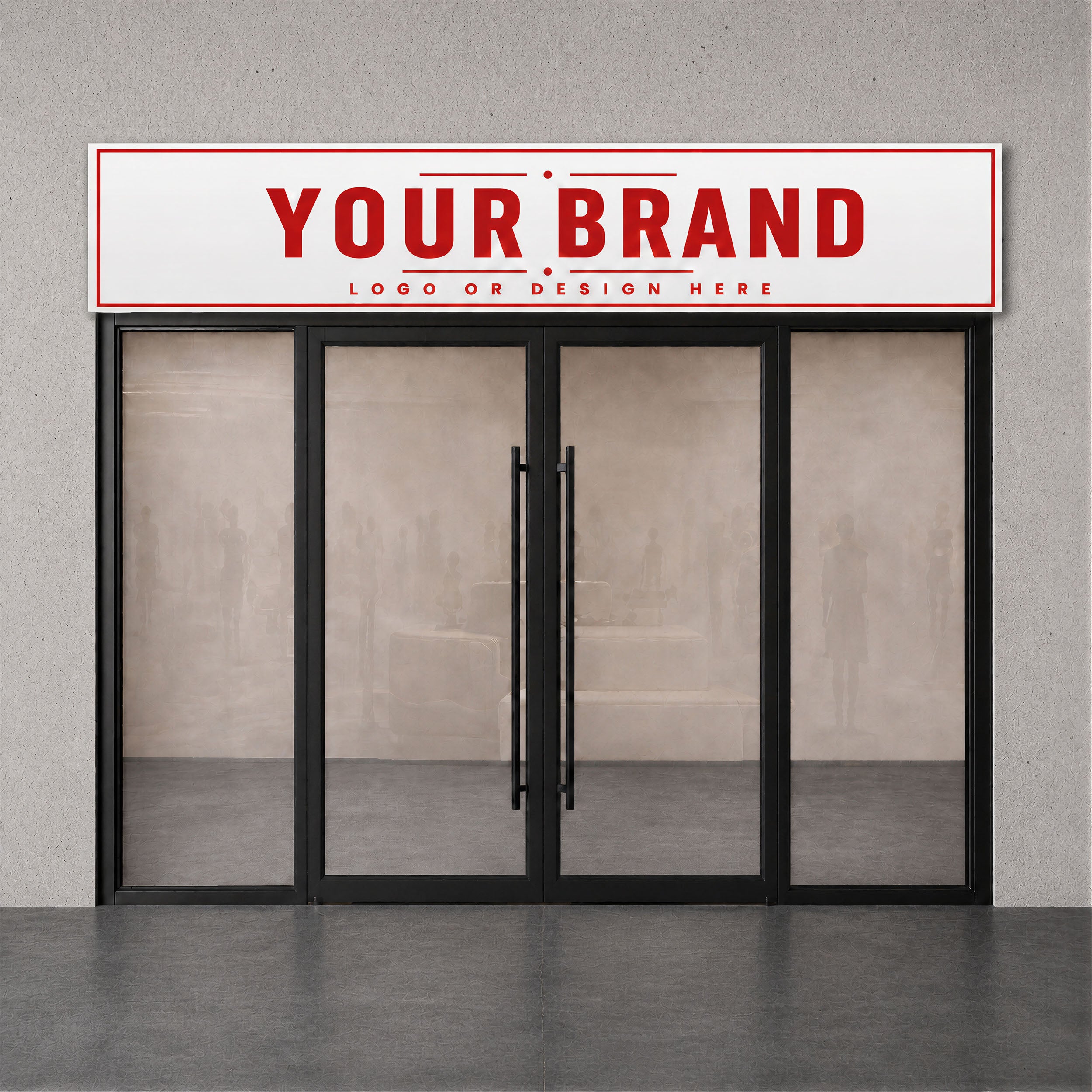Frameless Aluminium Exterior Shop Sign (Design Service Included)