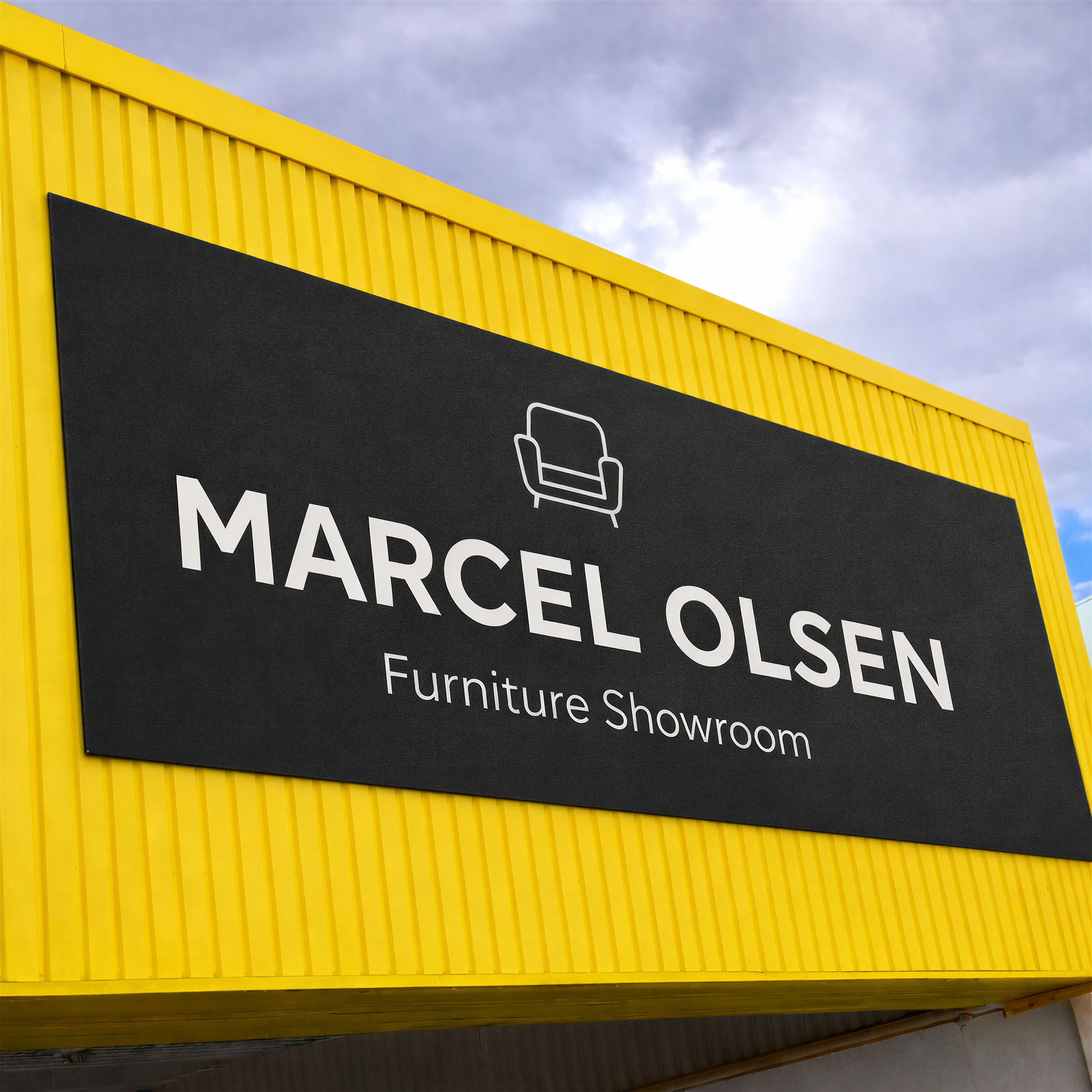 Aluminium Shop Sign (Frameless, Custom Printed)