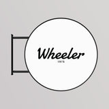 LED ronde lichtbak voor buiten / Acryl + aluminium / Ø80 cm / Zwart / Inclusief print