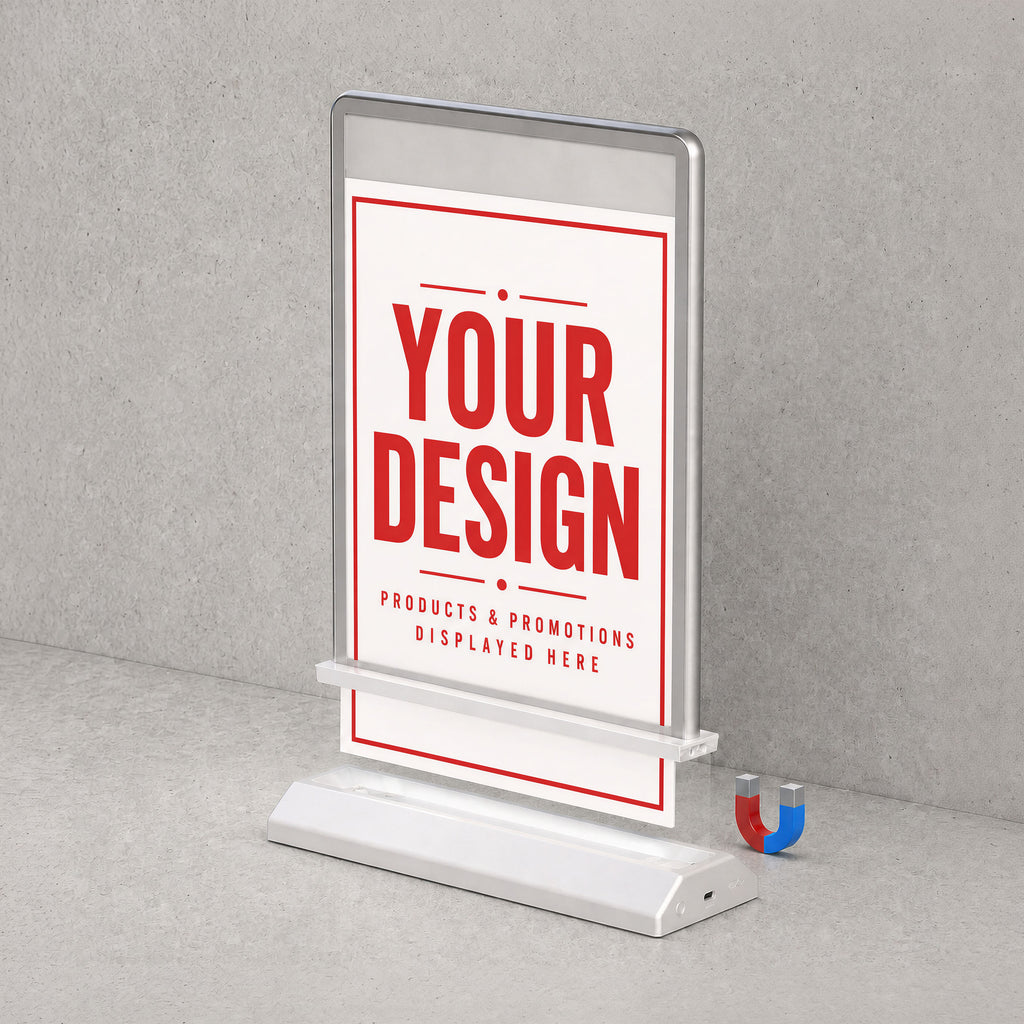 Counter LED Lightbox Display A4 Interior (Design Service Included)