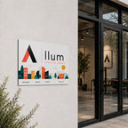 Enseigne d'entreprise en aluminium - Intérieur & Extérieur
