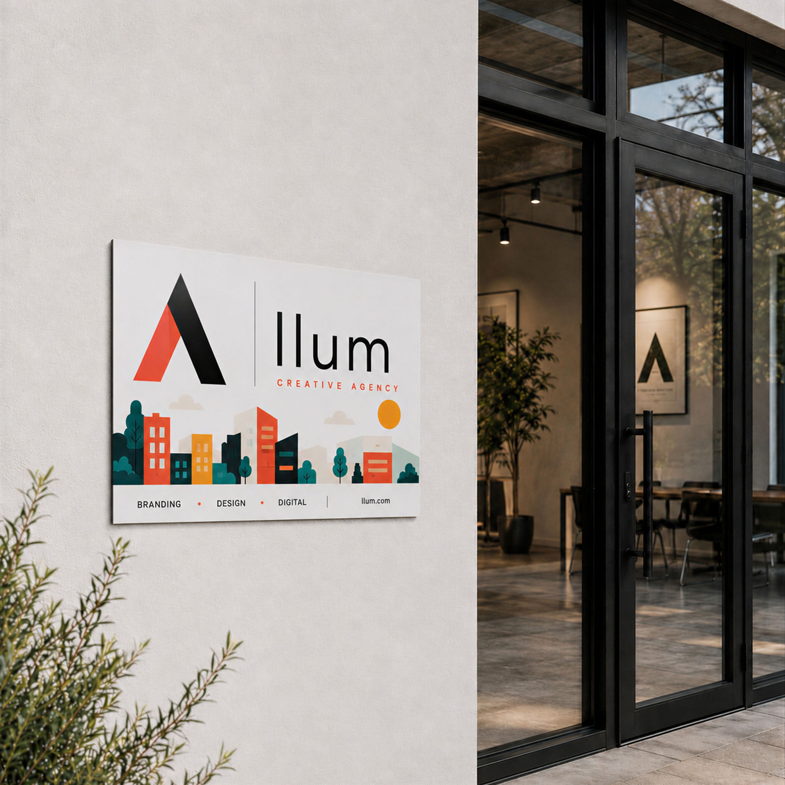 Aluminium Business Sign - Interior & Exterior