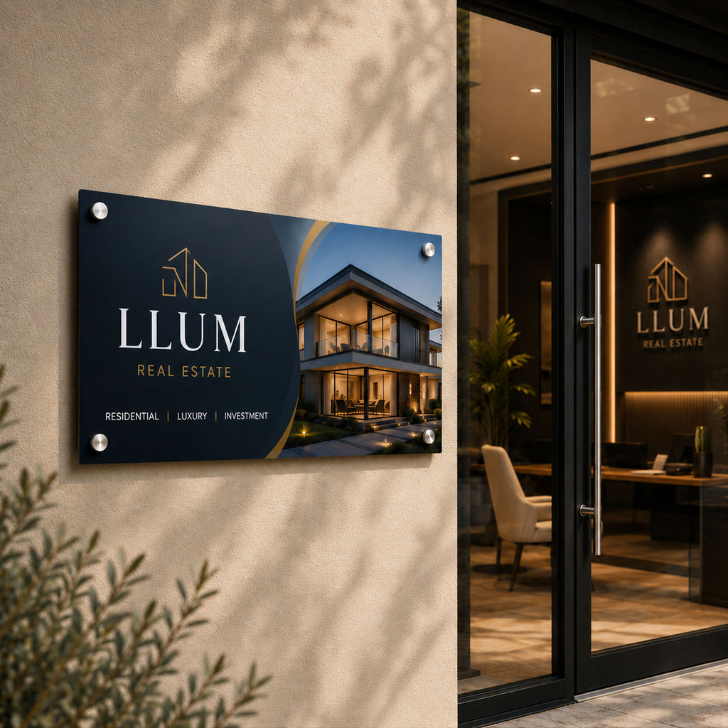 Enseigne d'entreprise en aluminium - Intérieur & Extérieur