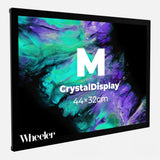 CrystalDisplay Model M 32×44cm – Wall-Mounted LED Illuminated Lightbox, Black CrystalDisplay Lightbox - Wheeler Display