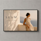 Professional LED lightbox – Black / A2 L (60 × 43 cm) – landscape view with printed artwork