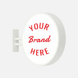 LED Outdoor Round Display Lightbox / Acrylic + Aluminium / XL (Ø100 cm) / White