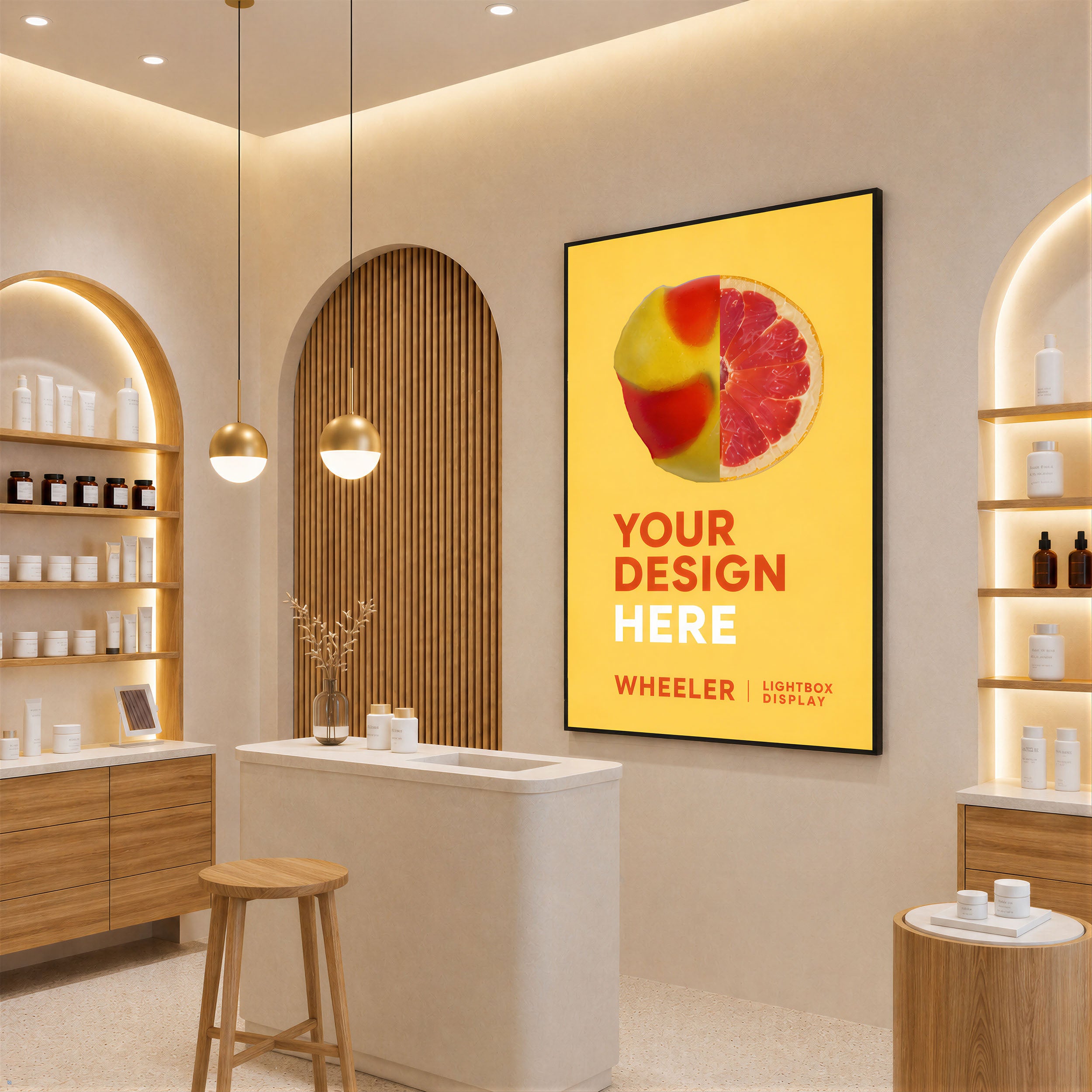 Poster LED Lightbox – Interior Display (Design Service Included)