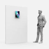 CrystalDisplay Model M 32×44cm – Wall-Mounted LED Illuminated Lightbox, Silver CrystalDisplay Lightbox - Wheeler Display