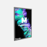CrystalDisplay Model M 32×44cm – Wall-Mounted LED Illuminated Lightbox, Silver CrystalDisplay Lightbox - Wheeler Display