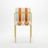 Ondara Outdoor Chair (Citrus Orange, Yellow & White) – Modern Boho Patio Chair Chair - Marcel Olsen