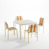 Ondara Outdoor Chair (Citrus Orange, Yellow & White) – Modern Boho Patio Chair Chair - Marcel Olsen