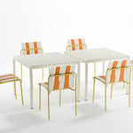 StackChair – Indoor/Outdoor Chair (Orange, Yellow & White) | B2B Pricing Chair - Wheeler Display