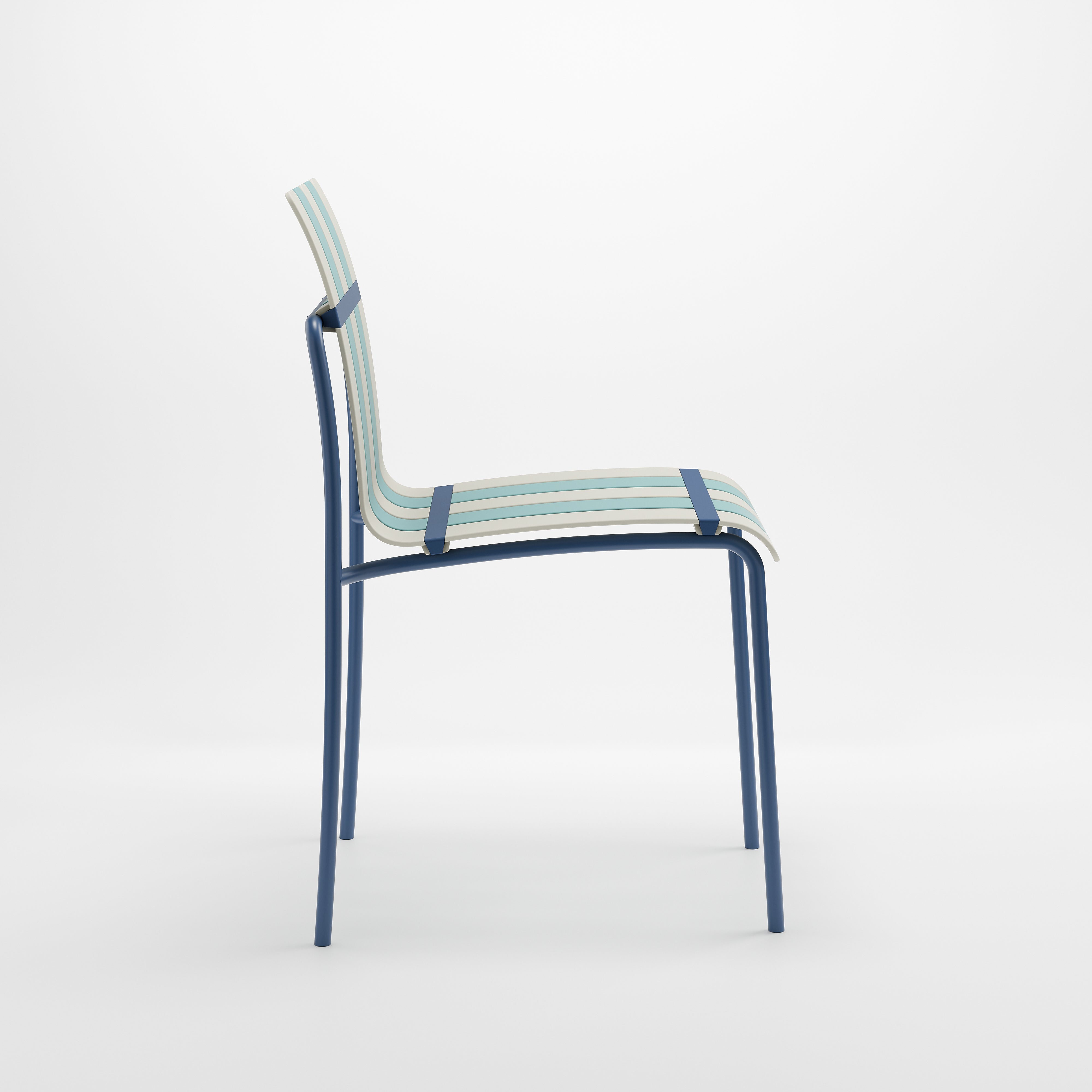 Ondara Outdoor Chair (Sea Blue & White) – Modern Boho Patio Chair Chair - Marcel Olsen