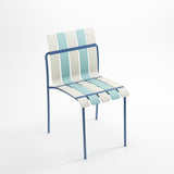 Ondara Outdoor Chair (Sea Blue & White) – Modern Boho Patio Chair Chair - Marcel Olsen