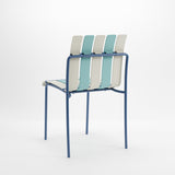 Ondara Outdoor Chair (Sea Blue & White) – Modern Boho Patio Chair Chair - Marcel Olsen