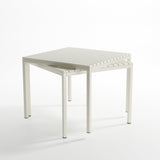 Ondara Outdoor Dining Table (Alba White, 85cm) – Modern Boho Patio Table Table - Marcel Olsen