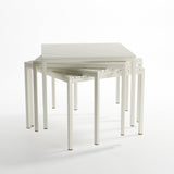 Ondara Outdoor Dining Table (Alba White, 85cm) – Modern Boho Patio Table Table - Marcel Olsen