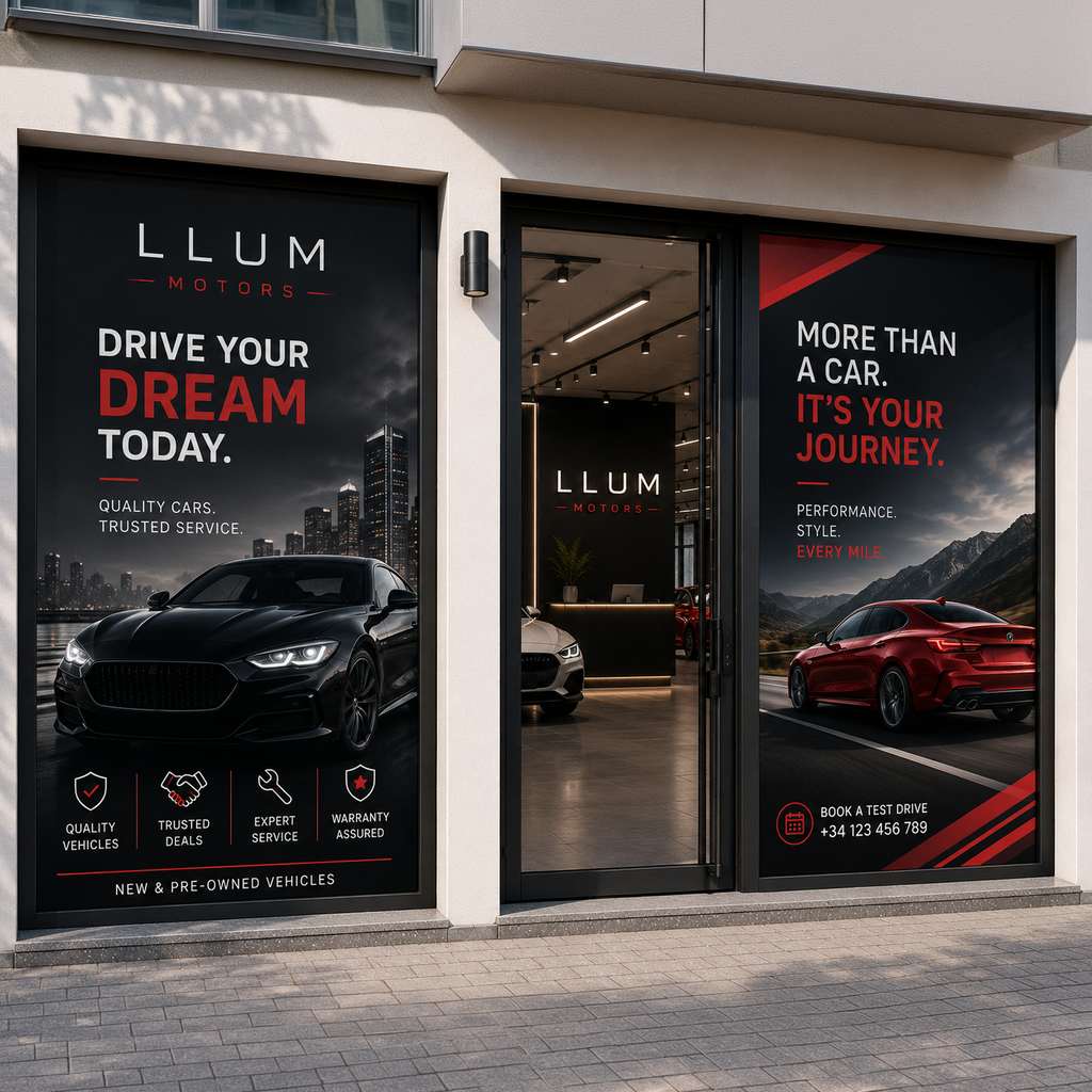 One Way Vision Window Graphics – Personalised to Your Design